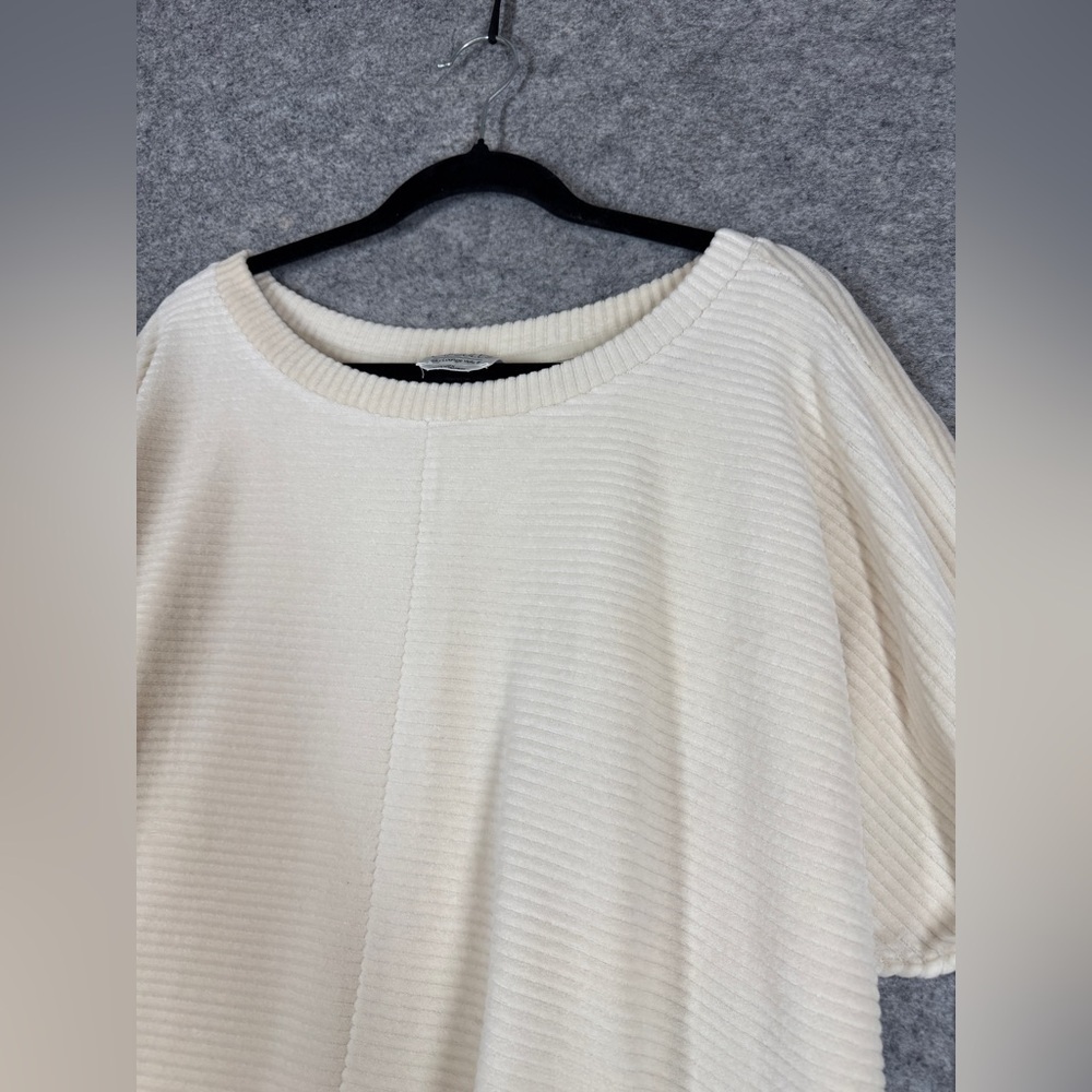 Talbots Cream Cozy Ribbed Knit Sweater - Picture 3 of 14